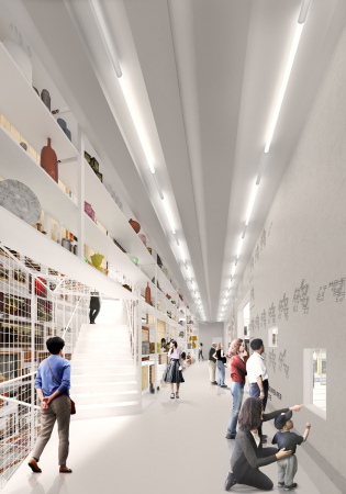 Boijmans van Beuningen Museum, Blumentopf,  Winny Maas, Depotgebude, Museumsdepot, Schaulager, MVRDV, Wettbewerb 2014, Baubeginn, Grundsteinlegung, grnes Licht, Genehmigung, Abstimmung, decision, Entscheidung, Depot, 21st century, Collectiegebouw. Chrom, glass, glas, verspiegelt, rund, Cone, Jacob van Rijs, Nathalie de Vries, Foundation De Verre Bergen