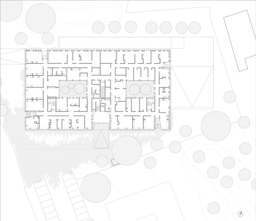 Healthcare Center, Nozay, a+ samueldelmas, Frankreich, Schiefer, Zink, Klinik, rztezentrum, Praxis
