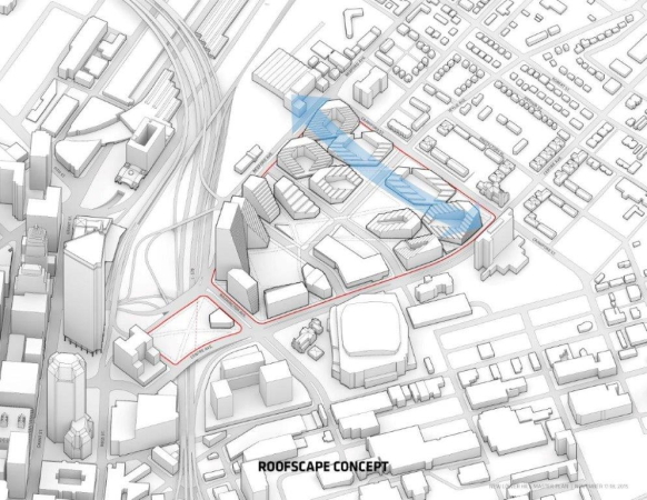 BIG; Bjarke Ingels Group; West 8; Atelier Ten; Masterplan; Pittsburgh; Penguins; Lower Hill District; USA; Pennsylvania