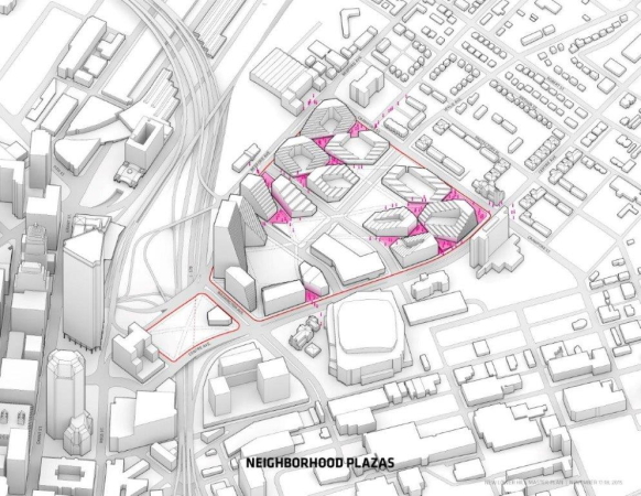 BIG; Bjarke Ingels Group; West 8; Atelier Ten; Masterplan; Pittsburgh; Penguins; Lower Hill District; USA; Pennsylvania