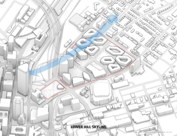 BIG; Bjarke Ingels Group; West 8; Atelier Ten; Masterplan; Pittsburgh; Penguins; Lower Hill District; USA; Pennsylvania
