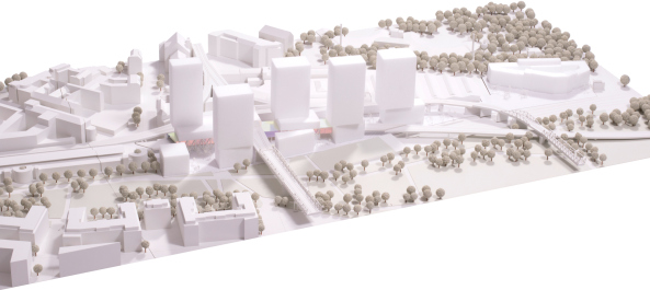 Gleisdreieck, Park am Gleisdreieck, Urbane Mitte am Gleisdreieck, Berlin, Wettbewerb, COBE Berlin, Ortner & Ortner Baukunst, Planungswettbewerb, Corpo Gruppe