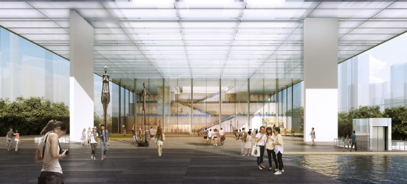 Museum, Linrary, Bibliothek, Architecture, Architektur, Neubau, 2015, Wettbewerb, China, Shenzhen, KSP Ju&#x308;rgen Engel Architekten, 1. Preis, winnder, first prize, glass, steel, Glas, Stahl, Bro, Mecanoo, Shenzhen Art Museums, Mecanoo, OMA, Steven Holl, Kultur Plaza, culture plaza, Shenzhen, the culture based City, Mattglas, Fassade, Architektenwettbewerb, international, Kiste, Glaskiste, Riegel