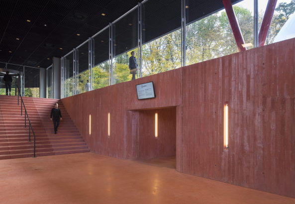 Kerkrade, Design, Museum, Grundsteinlegung, Europa, Europe, Gestaltung, Werkstatt, Planetarium, Shift Architecture Urbanism C-City, Cube, Columbus, 3-D Kino, OMA, Rem Koolhaas, W�rfel, German Red Dot, Cooper Hewitt, Smithsonian Design Museum, Fertigstellung, Umsetzung, Realisierung, 2015, Limburg, Museumsplein, Shift Architecture Urbanism, Netherlands, Niederlande, Rotterdam, Discovery Center Continium