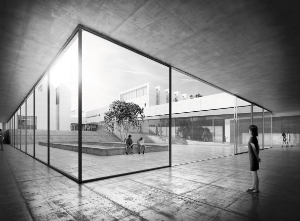Volker Staab im Gesprch ber seinen Entwurf zur Erweiterung des Bauhaus-Archivs in Berlin
