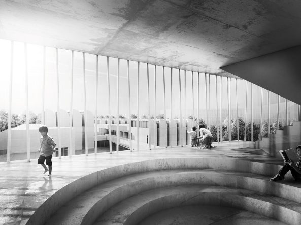 Volker Staab im Gesprch ber seinen Entwurf zur Erweiterung des Bauhaus-Archivs in Berlin