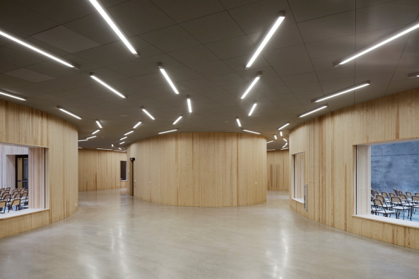 CorTen steel, Cortenstahl, Kortenstahl, Tham & Videgard, Architekturhochschule, schwingende Wnde, Curved walls, deep floor, tiefer Grundriss, Fenster, flow, im Fluss, School of Architecture, Stockholm, Royal Institute