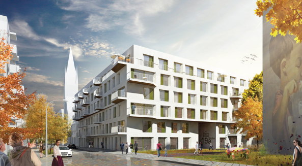 Berlin, Germany, Briesestrae, Neubau, Wohnungsbau, Neuklln, Hipster, architecture, preis, prize, first prize, gewinner, Sieger, Preisverleihung, Wohnungen, Luxus, Stadt und Land, Kienitzer Strae, winner, housing, co-op, building, concrete, Fassade, Torsten Krger, Raumzeit Architekten, AllesWirdGut Architektur, Spengler-Wiescholek Architekten, el:ch Landschaftsarchitekten, Axthelm Rolvien mit Holzwarth Landschaftsarchitektu