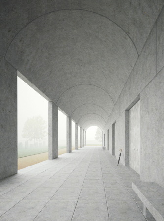 Krematorium, Wettbewerb, entschieden, Thun, Neubau, Preis, Gewinner, Friedhof, Schweiz, Cemetery, architecture, Architektur, Barozzi Veiga, Felgendreher Olfs K�chling, Sarg, S�rge, Glauben, verbrennen, Urnengrab, competition, Friedhof Schoren, Markus Schietsch Architekten, Baumbestand, Bern, Berner Voralpen, BUBE, Pola, beerdigen