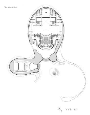 Musik, Kraken, Krake, Opernhaus, Oper, Opera, architecture, music, Mad Architects, Chinese, China, Asia, Asien, Fertigstellung, verrckt, Harbin, Gehry, Schwung, Beton Kurven, Flow, Ma Yansong, Dang Qun, Yosuke Hayano, Shanshui City, Gehry Technologies, 2015, Musik,