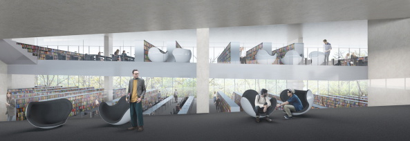 Wettbewerb, Neubau, competition, Sieger, 1. Preis, entschieden, Varna, Warna, Sofia, Bulgarien, Bulgaria, Bratya Miladinovi, Library, B�cher, Lesen, Neubau, new building, storage, archive, reading, Stewart Hollenstein, PLUSR Chitecture, Architects for Urbanity, Spatial practice, I/O, Gewinner, Preistr�ger, Europa, Europe, Schwarzes Meer, Ostblock, Osteuopa, Zentraleuropa