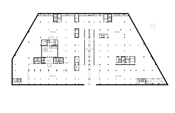 C.F. M�ller Architects, B�rogeb�ude, Neubau, Verwaltung, Superblock, Hochhaus, T�rme, corporate headquarters, HQ, Aarhus, C.F. M�ller Landscape, COWI, Vero Moda, Jack & Jones, Bestseller, fashion group, 400 bicycles, Fahrradtiefgarage, Fahrrad, B�ro, Grundriss, Modekonzern, Konzern, car park, Naturstein, Fassade, stone, 2015, indoor plaza, nachhaltig, energetisch, saving, enery, Denmark, danisk, D�nemark