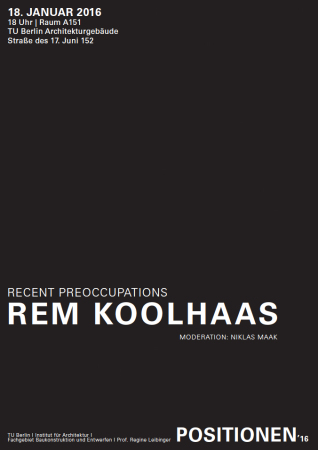 Rem Koolhaas spricht in Berlin