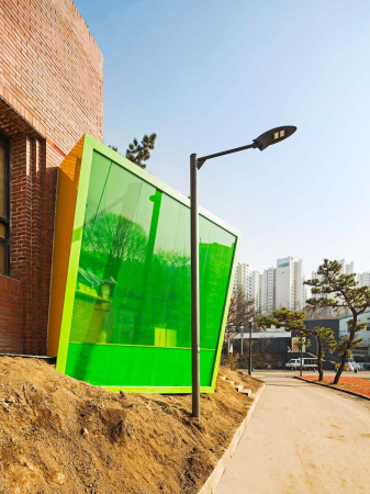 Mobile Bibliothek, Seoul, ArchiWorkshop, Seoul Innovation Park, Pavillon, temporäre Bauten, kleine Bauten, Membran