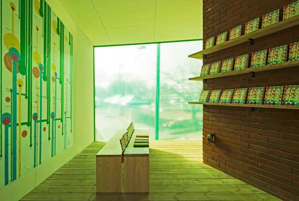 Mobile Bibliothek, Seoul, ArchiWorkshop, Seoul Innovation Park, Pavillon, temporre Bauten, kleine Bauten, Membran