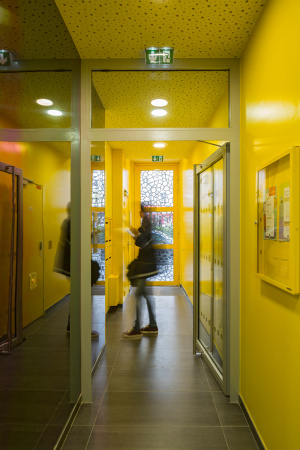 Boulevard de la Villette, 10. Arrondissement, Paris, InSpace Architecture, Sozialwohnungsbau, SIEMP, Mutter Kind F�rsorgezentrum, Geb�udeensemble,  F�rsorgezentrum, Wohnungsbau, Baunetz, Architektur