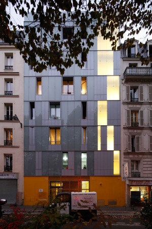 Boulevard de la Villette, 10. Arrondissement, Paris, InSpace Architecture, Sozialwohnungsbau, SIEMP, Mutter Kind Frsorgezentrum, Gebudeensemble,  Frsorgezentrum, Wohnungsbau, Baunetz, Architektur