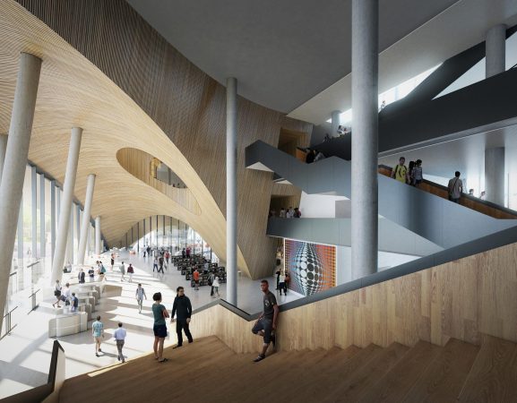Bibliothek, Snhetta, Philadelphia, Temple University, Stantec, Temple University Library, Architektur, baunetz, Campus, Campusarchitektur, Bibliotheksgebude