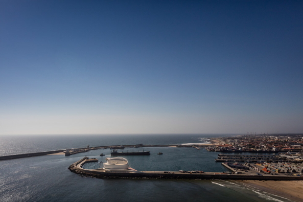 Schiffsterminal in Nordportugal