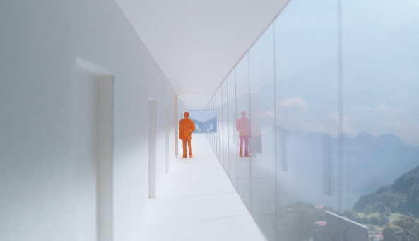 Erweiterung Sportzentrum Kerenzerberg, Burkard Meyer und Vogt gewinnen Wettbewerb in Zrich, Wettbewerbsergebnisse, Baunetz, Baunetz-Meldungen, Architektur in der Schweiz, Boris Brunner, Daniel Niggli, Luca Selva, David Vogt, Burkard Meyer Architekten, Vogt Landschaftsarchitekten, E2A Architekten, : mlzd Architekten aus Biel, Adrian Streich Architekten, pool Architekten, Dreifachturnhalle, Turnhalle, Sporthalle, Sichtbeton, Beton,