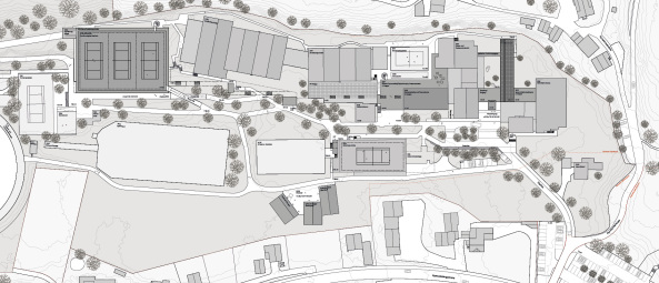 Erweiterung Sportzentrum Kerenzerberg, Burkard Meyer und Vogt gewinnen Wettbewerb in Zrich, Wettbewerbsergebnisse, Baunetz, Baunetz-Meldungen, Architektur in der Schweiz, Boris Brunner, Daniel Niggli, Luca Selva, David Vogt, Burkard Meyer Architekten, Vogt Landschaftsarchitekten, E2A Architekten, : mlzd Architekten aus Biel, Adrian Streich Architekten, pool Architekten, Dreifachturnhalle, Turnhalle, Sporthalle, Sichtbeton, Beton,