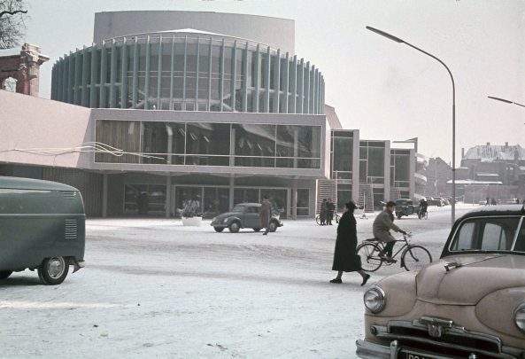 Stadttheater Mnster  Haupteingang, Februar 1956,  Archiv Christoph von Hausen
