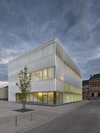 Olgastrae 109, Sporthalle, Gymnasium, Neubau, Gym, 2015, Kepler- und Humboldt-Gymnasium, Zooey Braun, Martin Gessert, h4a, Albrecht Randecker, Klaus Legner, Stuttgart, Mnchen, Wettbewerb, competition, new building, Wrfel, Block,