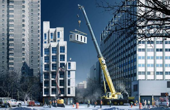Mein Mikro-New York, Pilotprojekt f�r Miniwohnungen, G�nstig Wohnen in New York Miniapartments in Manhattan fertiggestellt, Carmel Place, Manhattan, nARCHITECTS, Container-Architektur, Low-Budget-Bauen, My Micro NY, adAPT NYC competition, New Housing, Monadnock Development, american architecture, Uniform Land Use Review Procedure, Baunetz, Baunetz-Meldungen, micro-units, Miniwohnungen, Prefabrication, baukosten, miete in new york, apartment wanted, New York City Miethorror, G�nstiges Wohnen, Modulbauweise, backstein, klinker, Turm