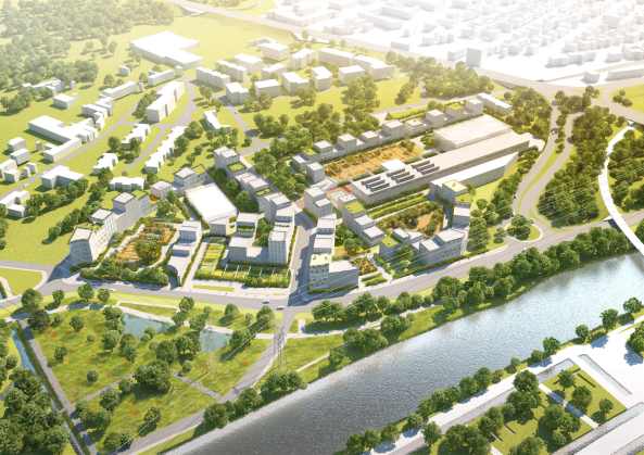 MVRDV, Caen, Mosaik, Stadtplanung, Neubau, Erweiterung, Wohnungsbau, Halbinsel, Winny Maas, La Grande Mosaque, France, Frankreich, Masterplan, Stadtplanung, Gewinner, Wettbewerb, Bauen, Stadterweitung, Stdtebua, urban design, de-industrialisation