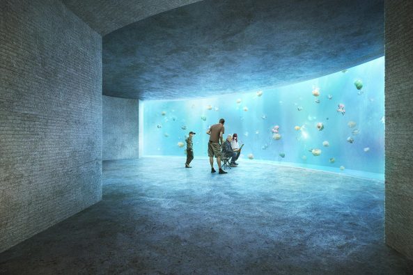 Ozeanium Basel, Boltshauser Architekten, Wettbewerb, Zoo Basel, Aquarium, Heuwaage, Seacliff, Wasser, Baubeginn in Basel, Bebauungsplan, Schweizer Architektur, Visualisierung, swiss architects, Baunetz, Architektur, Baunetz-Meldung, Architekt, architect, Neubau, Museum, Ausstelliung, Tiere, Zoo, Naturschutz, Dreilndereck, Wasserwelt