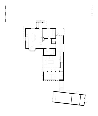 Holzkonstruktion, wood, plywood, panels, farmhouse, Bauernhaus, 1850, Satteldach, pointed roof, flat roof, Kod Arkitekter, General Architects, Sweden, Schweden, Stockholm