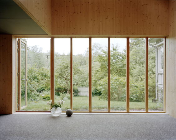 Holzkonstruktion, wood, plywood, panels, farmhouse, Bauernhaus, 1850, Satteldach, pointed roof, flat roof, Kod Arkitekter, General Architects, Sweden, Schweden, Stockholm