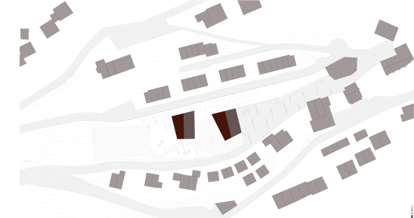Afers, Pedevilla Architects, Brixen, Sdtirol, Kindergarten, Schule, Satteldach, Bergdorf, bauen in den Bergen, Bauen am Hang, baunetz, Architektur, Gebudeensemble