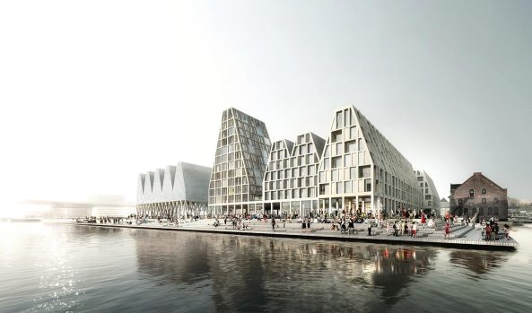 COBE gewinnen Wettbewerb in Kopenhagen, Christiansholm, Via Trafik, Transsolar, CPH City & Port Development, Baunetz, Baunetz-Meldung, Architektur, Masterplan,  Christiansholm Island, Hafen, Promenade, MVRDV, OMA; Henning Larsen, C. F. Moller, Paper Island, Luxigon, Dan Stubbergaard, competiton