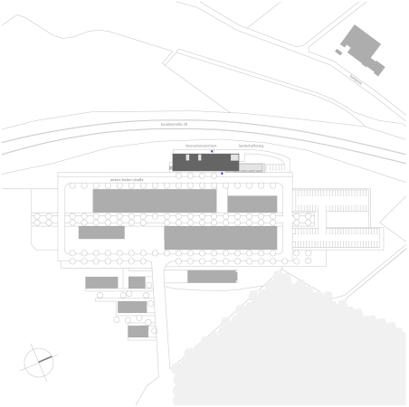 Foyer, Beton, Sichtbeton, Stahlbeton, Lrhcenholz, wood, Skelettkonstruktion, frame construction, timber, Aalen, scholl architekten, Campus Am Burren, Wettbwerb, competition, concrete, center for innovation