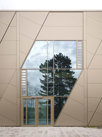 kister scheithauer gross ksg Architekten und Stadtplaner, Forschungsarchitektur, Forschunsgzentrum, Laborgebude, MikroTribologie Centrums μTC, Fraunhofer-Labor Karlsruhe, Fassade, Neubau, Baunetz, Baunetz-Meldung, kister scheithauer gross, KiT, Keimzelle, Susanne Gross, VOF-Verfahren, Wettbewerb, Grundriss, Bauen fr die Wissenschaft