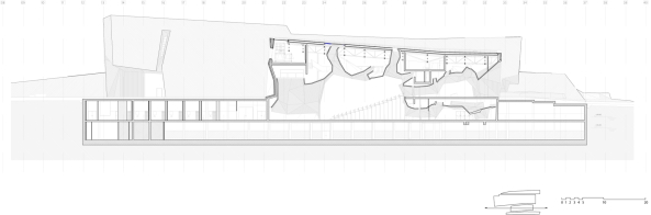 Kongresshalle, Kulturzentrum, Polen, 2016, 2015, Fernando Menis Arquitectos, Fertigstellung, Beton, Waschbeton, Poland, Europa, Europe, concert hall, cultural centre, Torun, Osteuropa, concrete, red, rot, Brutalismus, CKK Jordanki, city of Torun, Dekonstruktivismus, Hhle, hhlenartig, expressiv