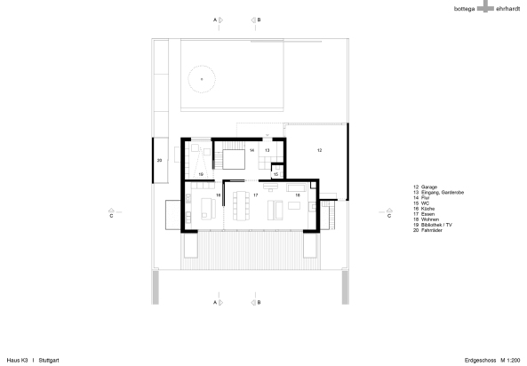 Wohnhaus von Bottega Ehrhardt in Stuttgart, Satteldach mit Pool, Fassade, Wohnhaus, Passivhaus, Baunetz, Baunetz-Meldungen, Haus K3, Suttgart Sonnenberg, Baurecht, Eternitplatten, Monolith, Bauen, Neubau, Hausbau, Eigenheim, Wohnen mit Schwimmbad, Architekt gesucht, Henning Ehrhardt und Giorgio Bottega, Schner Wohnen, Architekt Stuttgart, facade, house, small houses, best architects, gute Architektur, Architektur in Deutschland