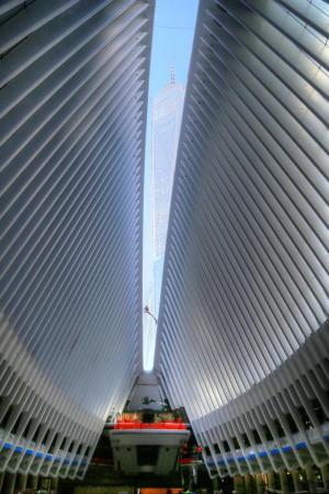 Stahlrippe, Flgel, Ground Zero, Taube, steel ribs, wings, World Trade Center, Transportation Hub, PATH Station, Concrete, Beton, Stone, Painted Metal Panels, Oculus, Pantheon, Manhattan, Santiago Calatrava