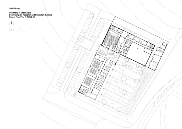 Holzhaus, Holzbau, Laborgeb�ude, Labor Neubau. 2015, England, Great Britain, British architects, Briten, Norwich, University of East Anglia, Hawkins\Brown completes Bob Champion Building, research, Forschungsarchitektur, Forschungsbau, Gewerbegebiet, Uni, education, wood,