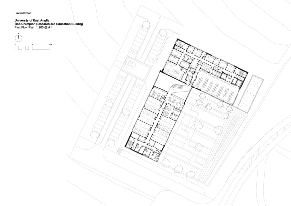 Holzhaus, Holzbau, Laborgeb�ude, Labor Neubau. 2015, England, Great Britain, British architects, Briten, Norwich, University of East Anglia, Hawkins\Brown completes Bob Champion Building, research, Forschungsarchitektur, Forschungsbau, Gewerbegebiet, Uni, education, wood,