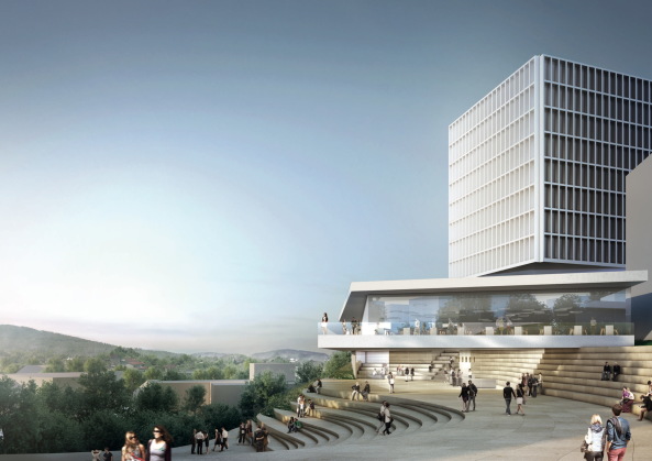 S�dwestrundfunk, Wettbewerb, Gewinner, 1. Preis, Anerkennung, first prize, competition, media centre, Baden-Baden, Germany, Deutschland, Architecture, urbanism, 2016, 2015 decision, glass, steel, lobby, Wurm + Wurm Architekten Ingenieure, JSWD Architekten, Rykart Architekten, struhk architekten, kadawittfeldarchitektur, Jury, Projekt, Gewinnerprojekt