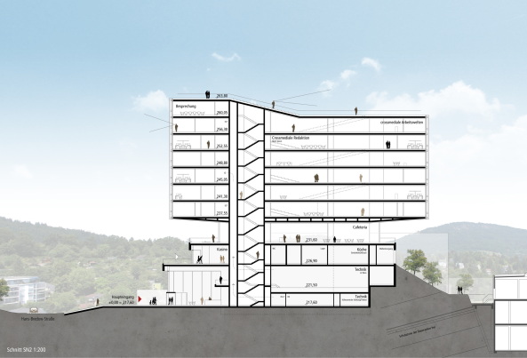 S�dwestrundfunk, Wettbewerb, Gewinner, 1. Preis, Anerkennung, first prize, competition, media centre, Baden-Baden, Germany, Deutschland, Architecture, urbanism, 2016, 2015 decision, glass, steel, lobby, Wurm + Wurm Architekten Ingenieure, JSWD Architekten, Rykart Architekten, struhk architekten, kadawittfeldarchitektur, Jury, Projekt, Gewinnerprojekt