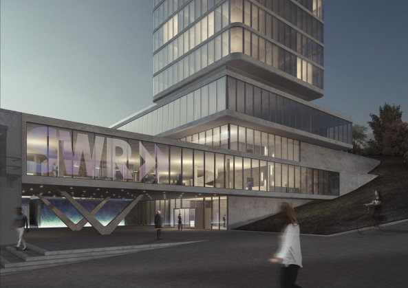 S�dwestrundfunk, Wettbewerb, Gewinner, 1. Preis, Anerkennung, first prize, competition, media centre, Baden-Baden, Germany, Deutschland, Architecture, urbanism, 2016, 2015 decision, glass, steel, lobby, Wurm + Wurm Architekten Ingenieure, JSWD Architekten, Rykart Architekten, struhk architekten, kadawittfeldarchitektur, Jury, Projekt, Gewinnerprojekt