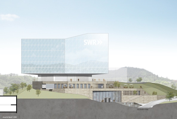 S�dwestrundfunk, Wettbewerb, Gewinner, 1. Preis, Anerkennung, first prize, competition, media centre, Baden-Baden, Germany, Deutschland, Architecture, urbanism, 2016, 2015 decision, glass, steel, lobby, Wurm + Wurm Architekten Ingenieure, JSWD Architekten, Rykart Architekten, struhk architekten, kadawittfeldarchitektur, Jury, Projekt, Gewinnerprojekt