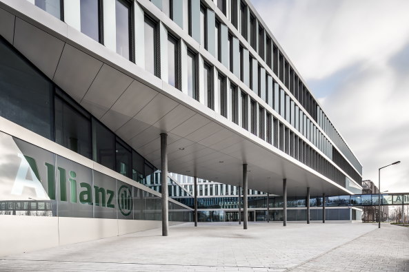 85774, Allianz Campus, Mnchen, Unterfhring, Auer Weber, Neubau, Kreuz, Erweiterung, office building, new building, extension, Germany, 2016, 2015, corporate, block, cross, crossed, Architektur, architectures, modern, Bros, Versicherung, Dieselstrae