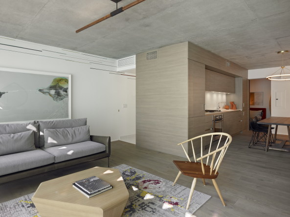 Concrete, Beton Loft, u-f�rmig, Innenhof, Spiraltreppe, Topografie, San Francisco. Baptist Church, Baptistenkirche, Sonnenschutz, Geb�udeh�lle,Loggia, Durchl�ftung, air,