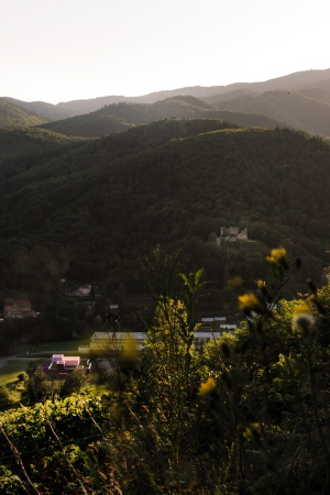 14 Rue de la Fabrique, Frankreich, 68530, France, Neubau, Kindergarten, Nursery, Kitat, Kinderkrippe, Farbe, Pink, red, rot, concrete, Beton, Block, castle, Burg, Buhl, Rgion de Guebwiller, Dominique Coulon & associs, David Romero-Uzeda, Olivier Nicollas, Farbkonzept, Elsass, l'Alsace, Deutschlang, german border,
