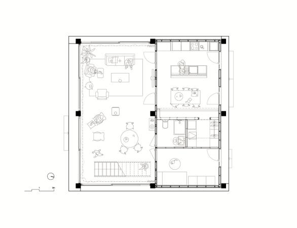 LEscala, Spanien, Neubau, Wohungsbau, Fertigstellung, Beton, Concrete, Bungalow, Glas, Stahl, minimal, minimalistisch, Casa 1217, Harquitectes, Adri Goula, Carla Piol Moreno, zweigeschossig, two stories house, private house, Spanien, Spain, 2015, 2016
