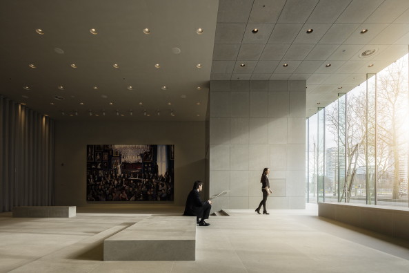 marble, oak, historical reference, supreme court, Den Haag, KAAN architects, basis, glass panels, latticework, judges, atrium, Lichthof, Richter, Gerichtspersonal, getrennte, Erschlieungsweg, funktionale Trennung, Lobby, historische Referenz, Gerichtshof, Marmor, Glas, Gitter, Gitterfassade, Helen Verohoeven